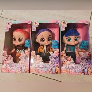 3pcs K-Pop Demon Hunter 10inch Doll With Music and Light 5D Eyes-Rumi Zoey Mira